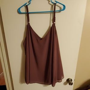 Torrid 3X Sophie Chiffon Swing Tank Mauve